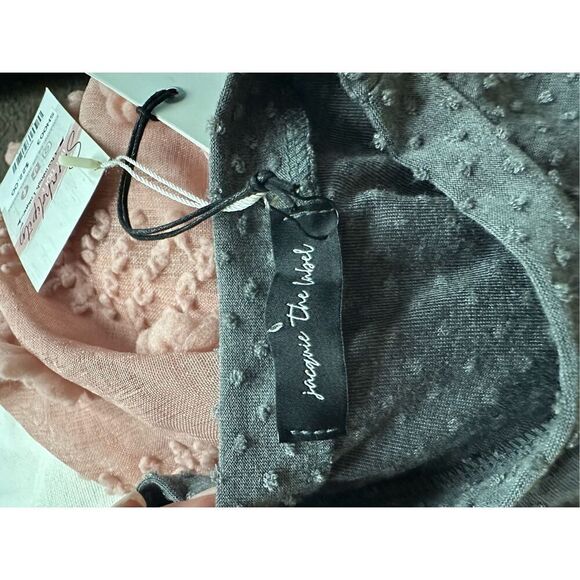 Jacquie the Label gray Swiss dot peplum top - Picture 4 of 5